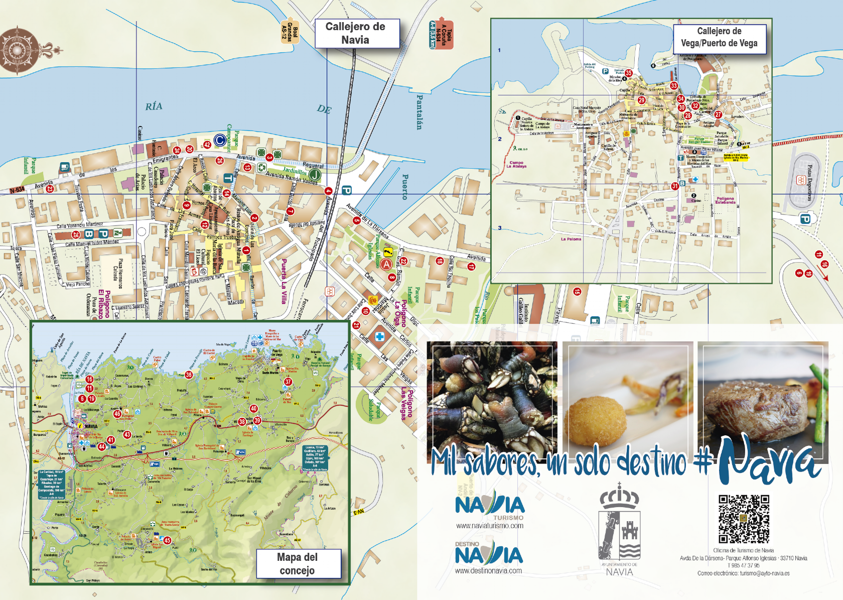 Mapa del concejo de Navia