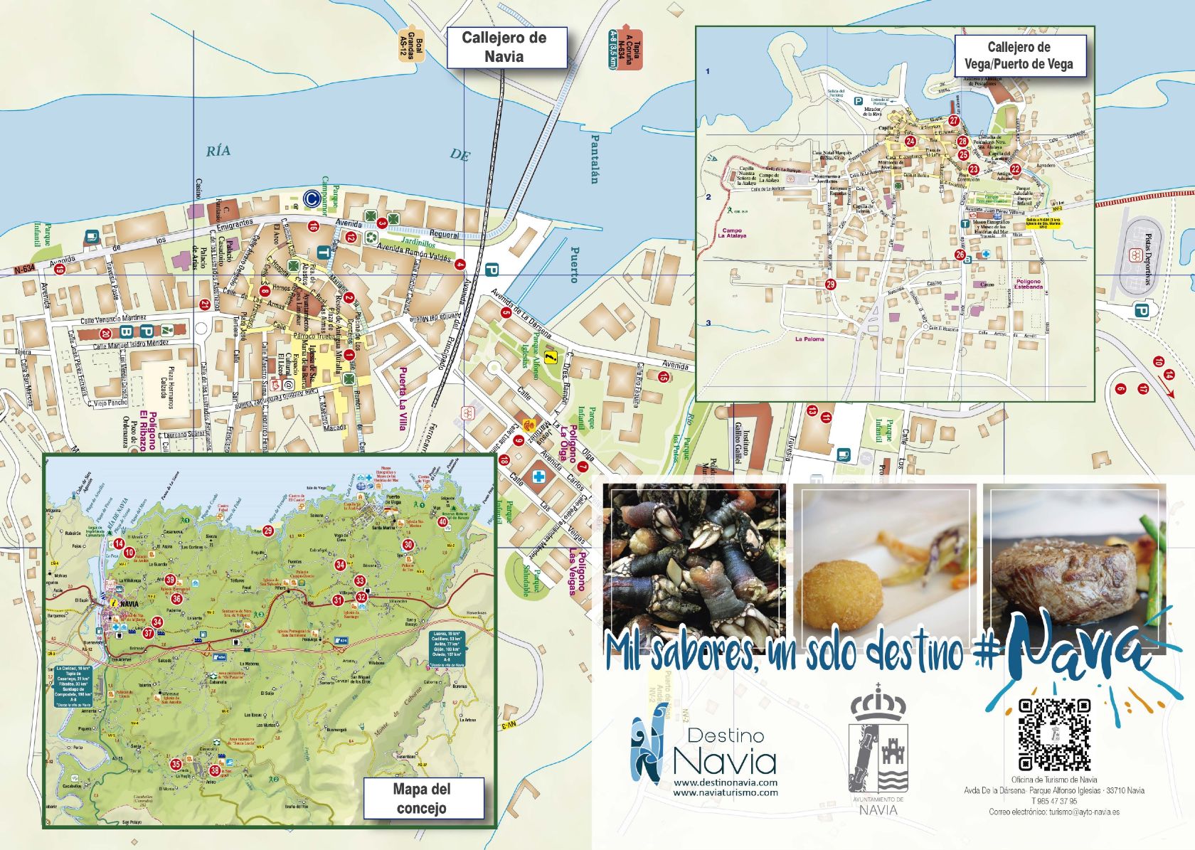 Mapa del concejo de Navia